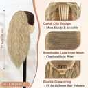 BARSDAR Curly Wavy Blonde Drawstring Ponytail Extension – 22 Inch Synthetic Comb Clip in Ponytail Hairpieces for Women, Voluminous Natural Looking Pony Tails Hair Extensions - Light Ash Blonde Mixed
