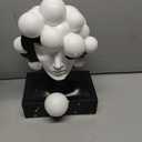 Abstract Face Sculpture Decor, Black and White Minimalist Art Bust Statue, Modern Sculptures Decorations for Home Living Room Table Office Desk, Unique Gift for Art Lovers (Black and White Statue - B)