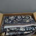 Lessymo Area Rugs 5x7, Machine Washable Area Rug, Super Soft Faux-Wool Area Rugs for Living Room Bedroom Kitchen, Boho Vintage Floral, Non-Slip Low Pile, Kid & Pet Friendly, Black Brown