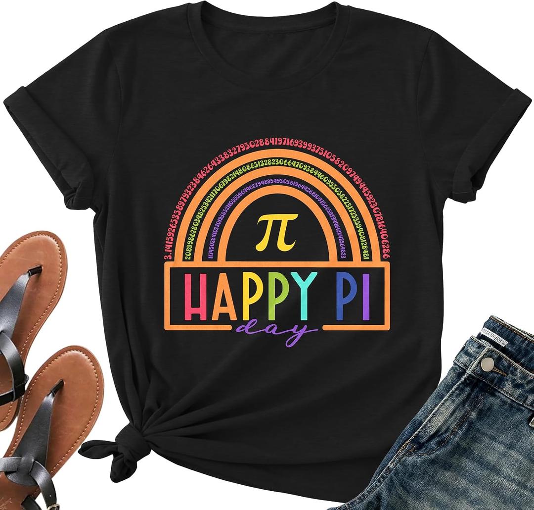 Kindergarten Teacher Shirts for Women-Rainbow Heart Short Sleeves | Cute Back to School Shirt Great for Preschool Educators Classroom Daily Work First Day Celebration Events (Black, S)