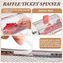 Teenyyou 7.09" X 4.72" Small Raffle Drum Upgraded Ticket Spinner Holds 600 Tickets Raffle Wheel Spinner with Stand Drum Cage for Games Events(Silver)