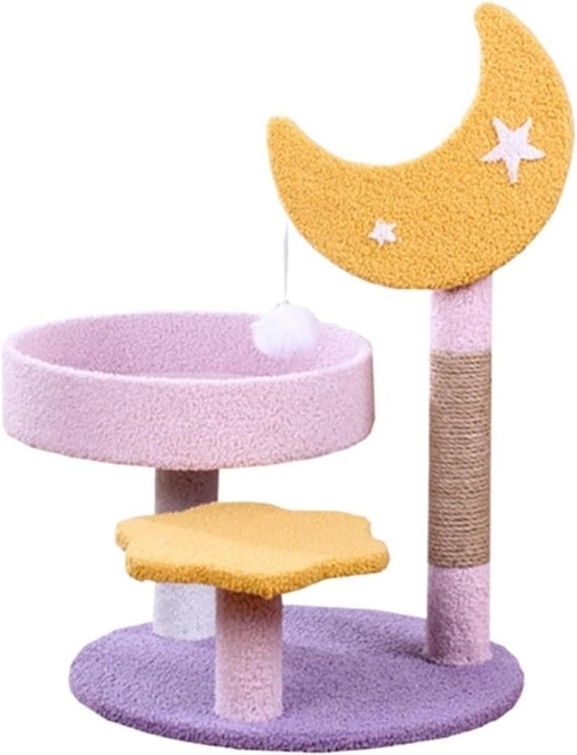 Cat Tower Cats Climbing Frame Three-Layer Cat Scratcher Jumping Platform Scratching Post for Cats Scratcher Toys Pet Accessories(Star) (One Color)