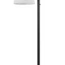 Benjara BM313396 84 in. Floor Lamp with 3 Tree Style White Drum Shades Black Metal Finish