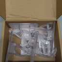 CIEMGNZOC 4PCS No Drill Curtain Brackets, Self-Adhesive Rod Holders, Adjustable Hooks for Rods Under 1.57 Inch (Transparent)