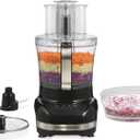 Hamilton Beach Big Mouth Duo Plus 12 Cup Food Processor & Vegetable Chopper with Additional Mini 4 Cup Bowl, Black (70580)