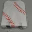 Huhumy 24 Pcs Sports Party Favor Bags Football Basketball Baseball Soccer Treat Goodie Gift Bag with Handles for Party Gift(Baseball)