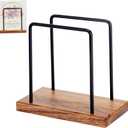 Wooden Napkin Holder Paper Napkin Holder Rustic Square Napkin Holder with Iron Design Suitable for Kitchen Decoration 6.02x2.91x5.32 inches 1 piece