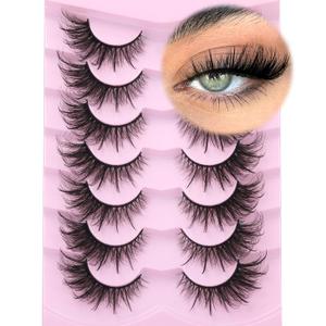 Fox Eye Lashes Wispy Faux Mink Lashes Volume Fairy Cat Eye Lashes That Look Like Extensions Spiky Fake Eyelashes 20mm Long Lash with Spikes