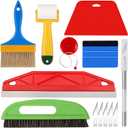 WRAPXPERT Wallpaper Smoothing Tools,Wallpaper Tool Kit with Squeegee Smoother,Seam Roller,Wallpaper Brush for Peel and Stick Hanging,Contact Paper,Vinyl Application,Wall Tile