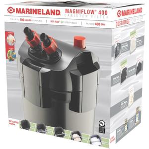Marineland Magniflow Canister Filter For aquariums, Easy Maintenance, Black (Up to 100-Gallons)
