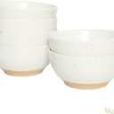 Bosmarlin Small Ceramic Dessert Bowls, 16 Oz, Set of 6, Dishwasher and Microwave Safe, For Cereal, Ice Cream, Soup, Salad, Rice (White)