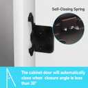 Black Matte Cabinet Hinges 1/2 inch Overlay,40 Pack 20 Pairs Kitchen Cabinet Self Closing Door Hinges, Black Face Mount Cabinet Hardware