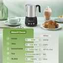 Maestri House Milk Frother, 4-in-1 Electric Milk Steamer and Frother, 16.9OZ 600W Smart Touch Control Hot and Cold Foam Maker, Memory Function for Latte, Cappuccinos, Warm Milk, Hot Chocolate Milk
