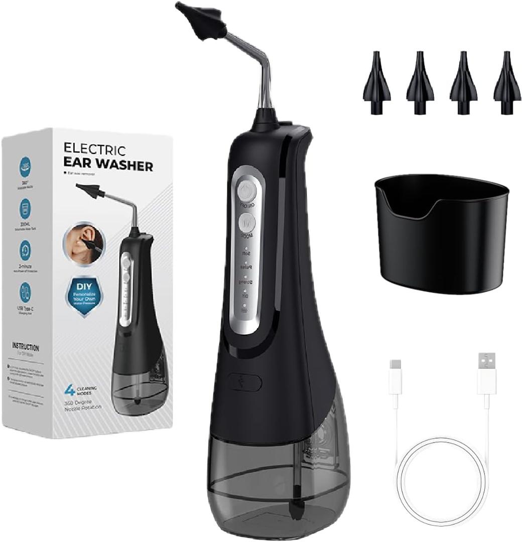 Electric Ear Wax Removal, Ear Irrigation Kit, DIY Mode, IPX7, Ear Cleaners for Adults