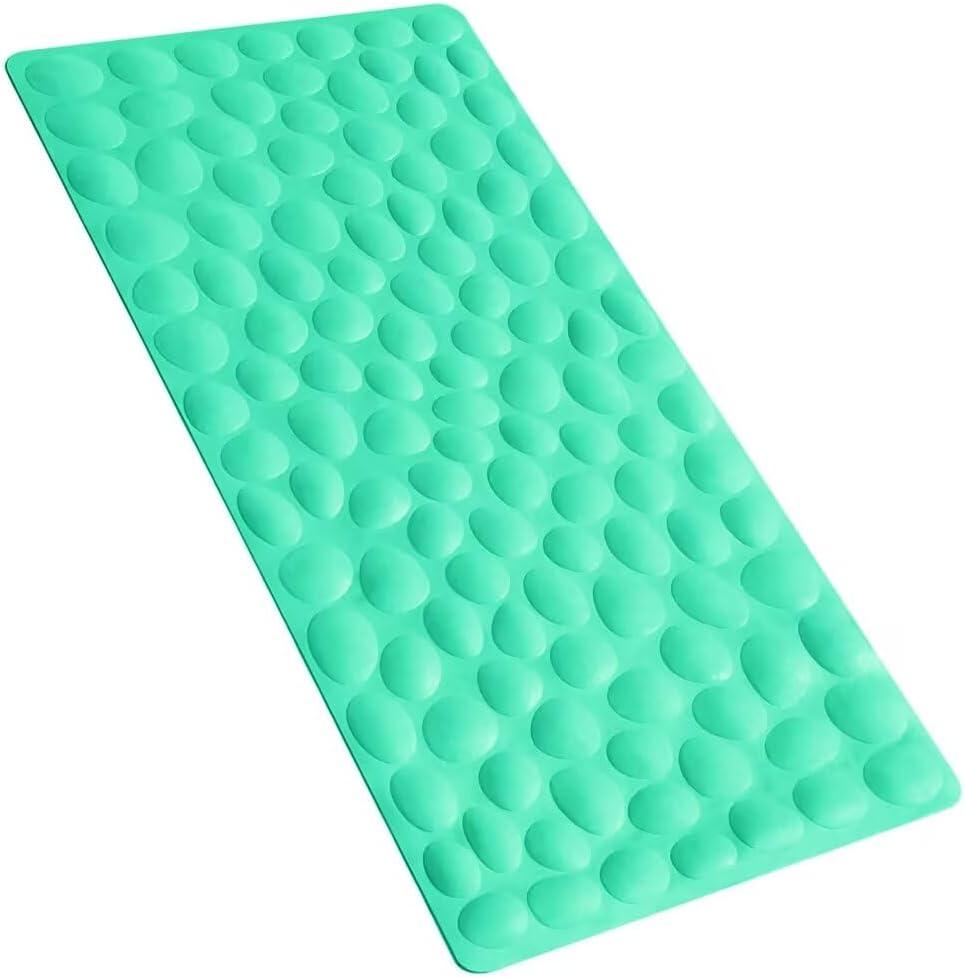Non-Slip Bathtub Mat OTHWAY Soft Rubber Bathroom Bathmat with Strong Suction Cups (Fruit Green, 16x31.5 inch)