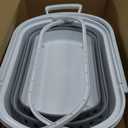 50L Collapsible Plastic Laundry Basket Hamper with Wheels, Foldable Laundry Basket with Handles, Pop Up Storage Container Organizer for Washing Storage, 13.39" X 3.74" X 17.32"