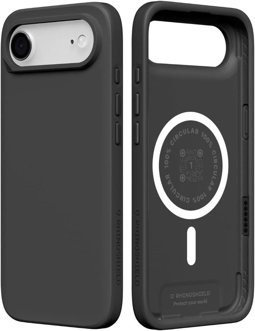 RhinoShield Phone Case Compatible with MagSafe for iPhone Air | SolidX - Reinforced Shock-Absorbing Protection, Minimal and Slim Design with Military Grade Drop Protection - Classic Black