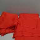 youleyar Solid Sheer Rod Pocket Curtain Voile Draperies 2 Panels White Beige Black Grey Coffee 52 Inch Width 84 Inch Long 1 Pair for Kitchen Bedroom Children Living Room Yard (Red,52W84L)