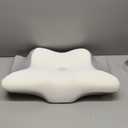 Cervical Neck Pillow, Memory Foam Pillows for Neck and Shoulder Pain Relief, 2 Heights Ergonomic Pillow with Breathable Ice Silk Cover, Neck Support Pillow for Side Sleepers White