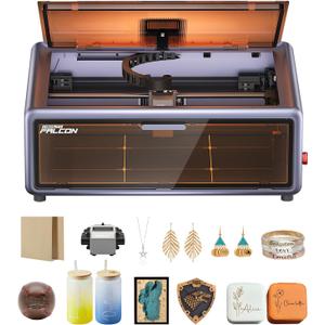 Creality Falcon A1 10W Laser Engraver, 80W Powerful Output, Fully Enclosed, 600mm/s Speed, HD Camera Auto Positioning, Pre-Assembled&Smart Material Recognition, Ideal for Wood & Metal, Class 1 Safety