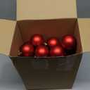 Wettarn 50 Pcs 2.36 Inch Christmas Ball Ornaments with Lid Rope Blank Plastic Hanging Christmas Fillable Balls Ornament for DIY Crafts Holiday Xmas Tree Party Decoration Painting(Red)