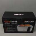 Mueller UltraToast Full Stainless Steel Toaster 4 Slice, Long Extra-Wide Slots for Bagels and Waffles, 6 Browning Levels, LED Display, Cancel/Defrost/Reheat Functions & Removable Tray, Kitchen Gadgets