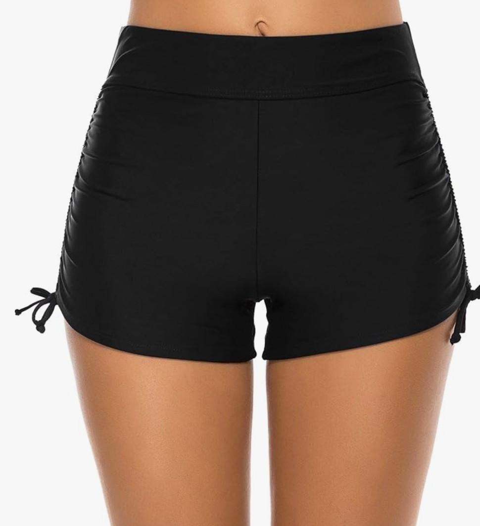 Women's Swim Shorts High Waisted Bathing Suit Bottoms Swimsuit Boy Shorts Swimwear Bikini Board Shorts Size XL