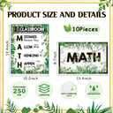 Sinload 10 Pcs Math Posters Math Greenery Styles, Eucalyptus, 13 x 8 inches, 13 x 10 inches