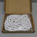 Christmas Wooden Bead Garland Wood Bead Garland Christmas Tree Decorations for Holiday Favors, 12 Feet(White)