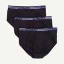 Nautica Men's Classic Cotton 3-pack Fly Front Briefs,M