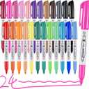 Permanent Markers Assorted Colors Set, 24 Colored Markers 24 Pack, Fine PointWorks on Wood, Plastic, Metal, and More, for Adults, Artist, Taecher, Kids