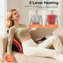ALLJOY Back Massager with Heat, Electric Shiatsu Massage Pillow with LCD Display, 4 Modes & 3 Intensities Deep Tissue Kneading for Lower Back, Neck, Shoulder, Leg, Ideal Gifts for Men, Women