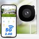 INFIYA 2K Window Cameras for Home Security- 5Ghz & 2.4Ghz WiFi Window Camera, Color Night Vision, Motion & Human Detection, Continuous 24/7 Recording, Cloud(Optional) & Local Storage, K1 1P