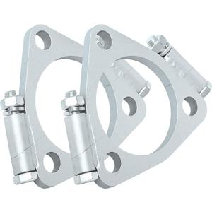 2.5 inch ID Triangle Exhaust Split Flange for 2.25 inch OD Flared Y Pipe, Pack of 2