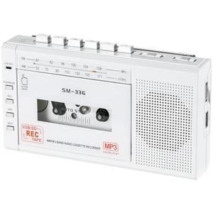 Portable Cassette Tape Player to Digital Converter via USB/SD Card, Record to Cassette/U Disk/SD Card via Mic, Power by AC or AA Battery, Walkman Cassette Recorder with Speaker and Headphone Jack