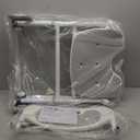 Rolling Shower Chair, Lockable Wheels, Adjustable Height, 400 lb, Aluminum