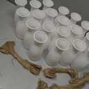 Ninehaoou 40 Pcs Plastic Bud Vases Bulk with Twine Ropes,White