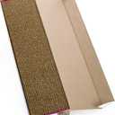 SmartyKat Super Scratcher Wide Corrugated Cat Scratcher for Cats & Kittens, Features Catnip Infusion Technology & Less Mess, Recycled Material, Brown