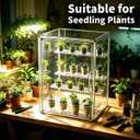Mini Greenhouse Indoor, Clear Small Green House with Magnetic Door, Stackable Succulent Seed Starting Kit Children Nature Observation Station