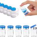 Small Empty Sterile Glass Sample Vials for Injection, with Self Healing Injection Ports and Flip Top Cap (5ml, 10Pac)