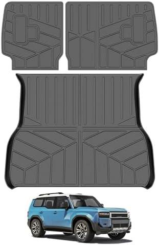 OUSUWO SUV Cargo Liner with Backrest Mats Fit for 2024 2025 Toyota Land Cruiser Prado 250 J250 LC250 (Only for 5 Seat,US Version), All-Weather TPE Toyota Land Cruiser Prado Trunk Mat Accessories OUSUWO SUV Cargo Liner with Backrest Mats Fit for 2024 2025 Toyota Land Cruiser Prado 250 J250 LC250 (Only for 5 Seat,US Version), All-Weather TPE Toyota Land Cruiser Prado Trunk Mat Accessories