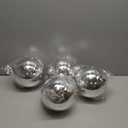 Liliful 4 Pcs 7.87 Inch Christmas Ornament Ball Large Plastic Christmas Outdoor Ball Gold Big Xmas Tree Decorations Hanging Ornaments for Home Outside Holiday Lawn Yard Party(Silver)