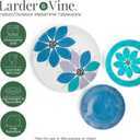 Larder & Vine 12-Piece Melamine Dinnerware Set: Durable, Lightweight, Break-Resistant Plates & Bowls Stylish, Non-Toxic, Dishwasher Safe Ideal for Everyday Use, Indoor & Outdoor Dining Floral