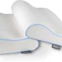 Tempur-Pedic TEMPUR-Neck + Cooling Pillow, Standard - Medium Profile - 2-Pack