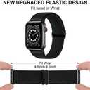 10 Pack Stretchy Solo Loop Compatible with Apple Watch Band 42/44/45MM Women Men,Soft Nylon Elastic Strap Wristband for iWatch Series 10 9 8 7 6 5 4 3 2 1 SE Ultra