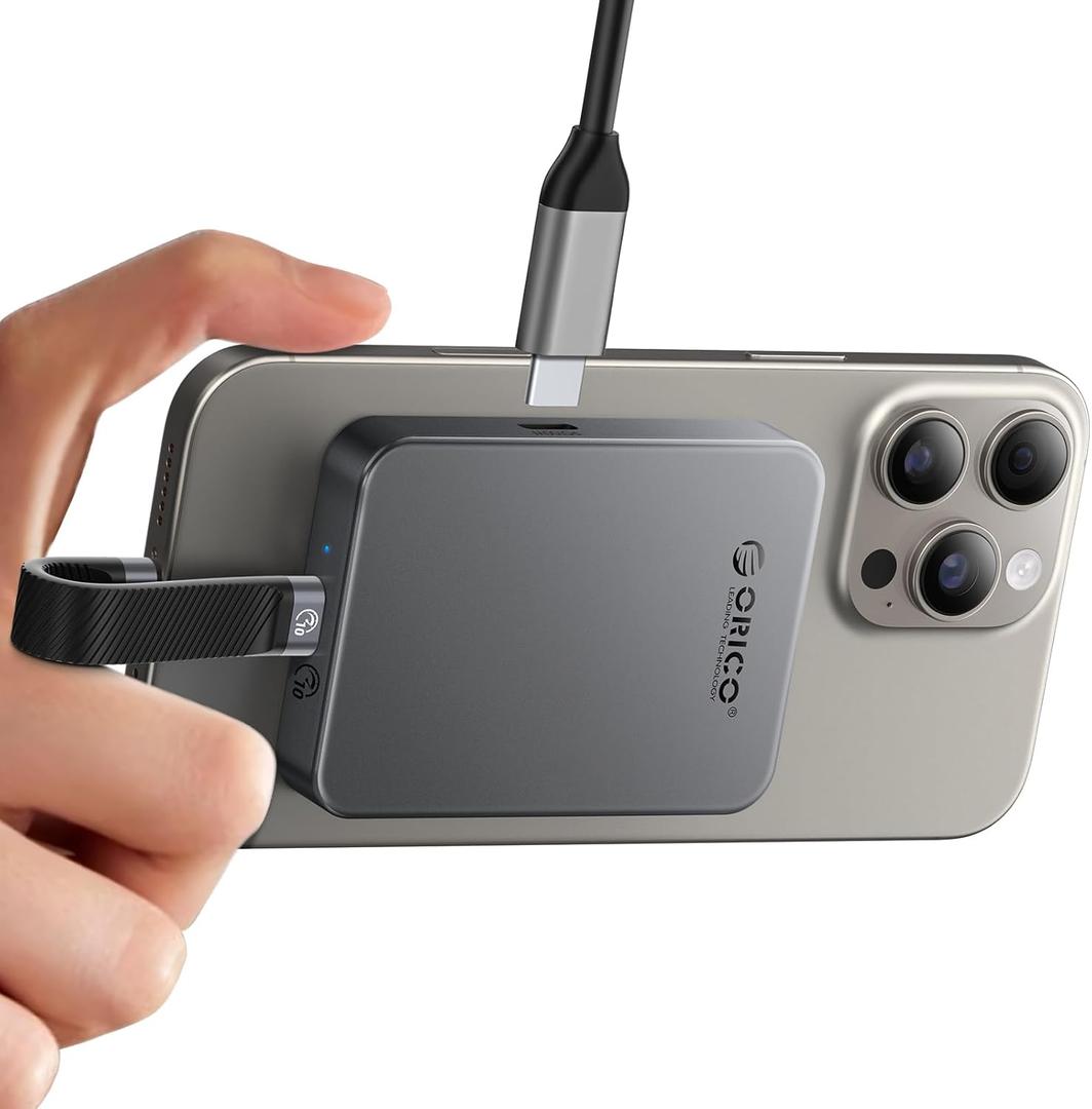 ORICO 512 GB Magnetic SSD, PD100W Charging, 4K ProRes HDR, 1000MB/s USB 3.2, Portable External Drive for iPhone 16/15, Laptops, Tablets - Aluminum Alloy, Drop Resistant - K10