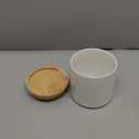 Sweejar Kitchen Canisters Ceramic Food Storage Jar, Stackable Containers with Airtight Seal Wooden Lid for Serving Ground Coffee, Tea, Sugar, Salt and More - 16 Fl Oz (White)