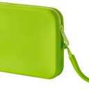 Large Silicone Multifunctional Essential Bag Portable Travel Makeup Bag for Women Men Cards Cash Bag Zipper Pouch (Green)
