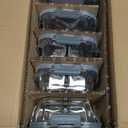 VERONES 5 Pack Glass Meal Prep Containers 3 Compartment Set, 36OZ Airtight Glass Lunch Containers, Glass Food Storage Containers with Lids, for Microwave, Oven, Freezer & Dishwasher Friendly,Grey