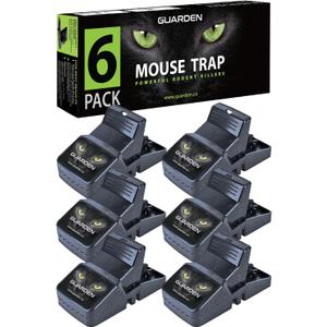 Mouse Traps Indoor Small Size (6 Pack) Catch Mice, and Voles Fast with These Simple to Bait, Safe to Set, Non Electric Rodent Trap for Home, Yard, and Barn (Six Mouse Traps)